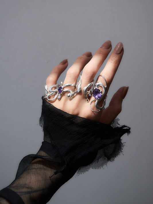 Fluid Amethyst Ring - 6
