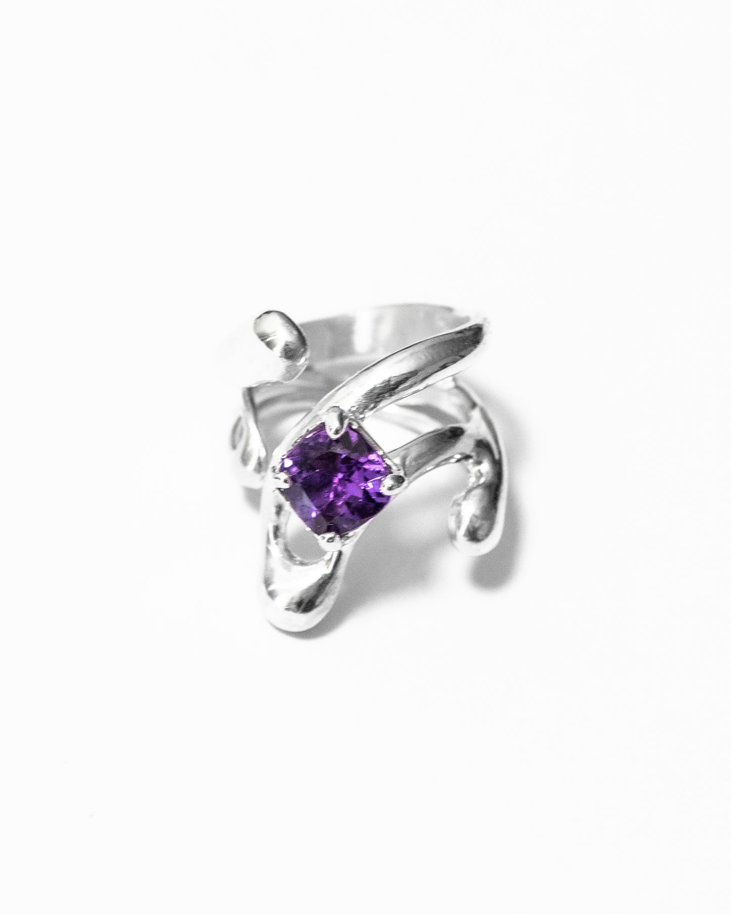 Fluid Amethyst Ring - 5 Open