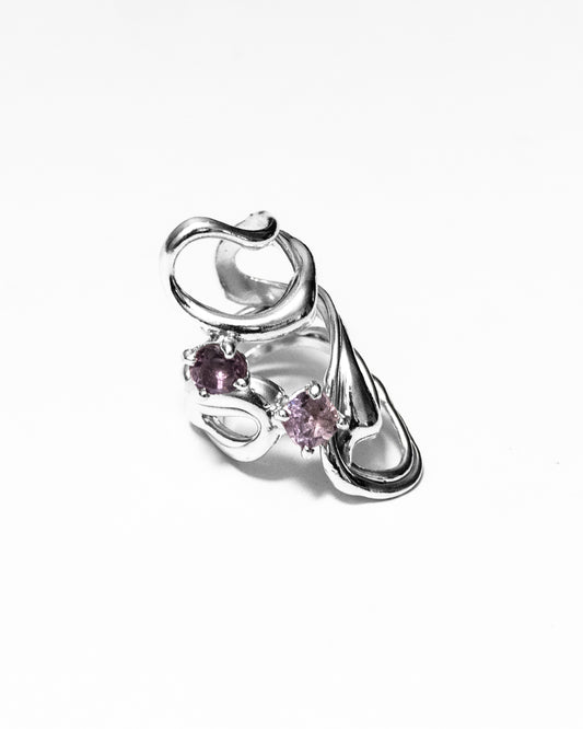 Fluid double amethyst Ring - 6