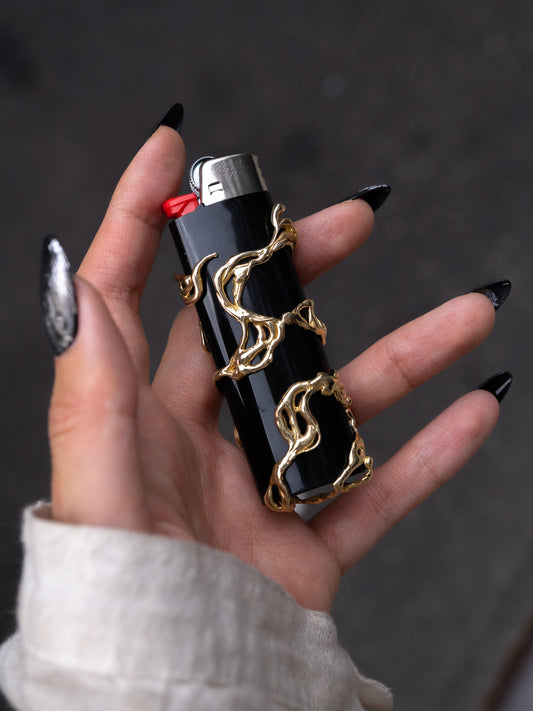 Molten Brass sculpture - Lighter case