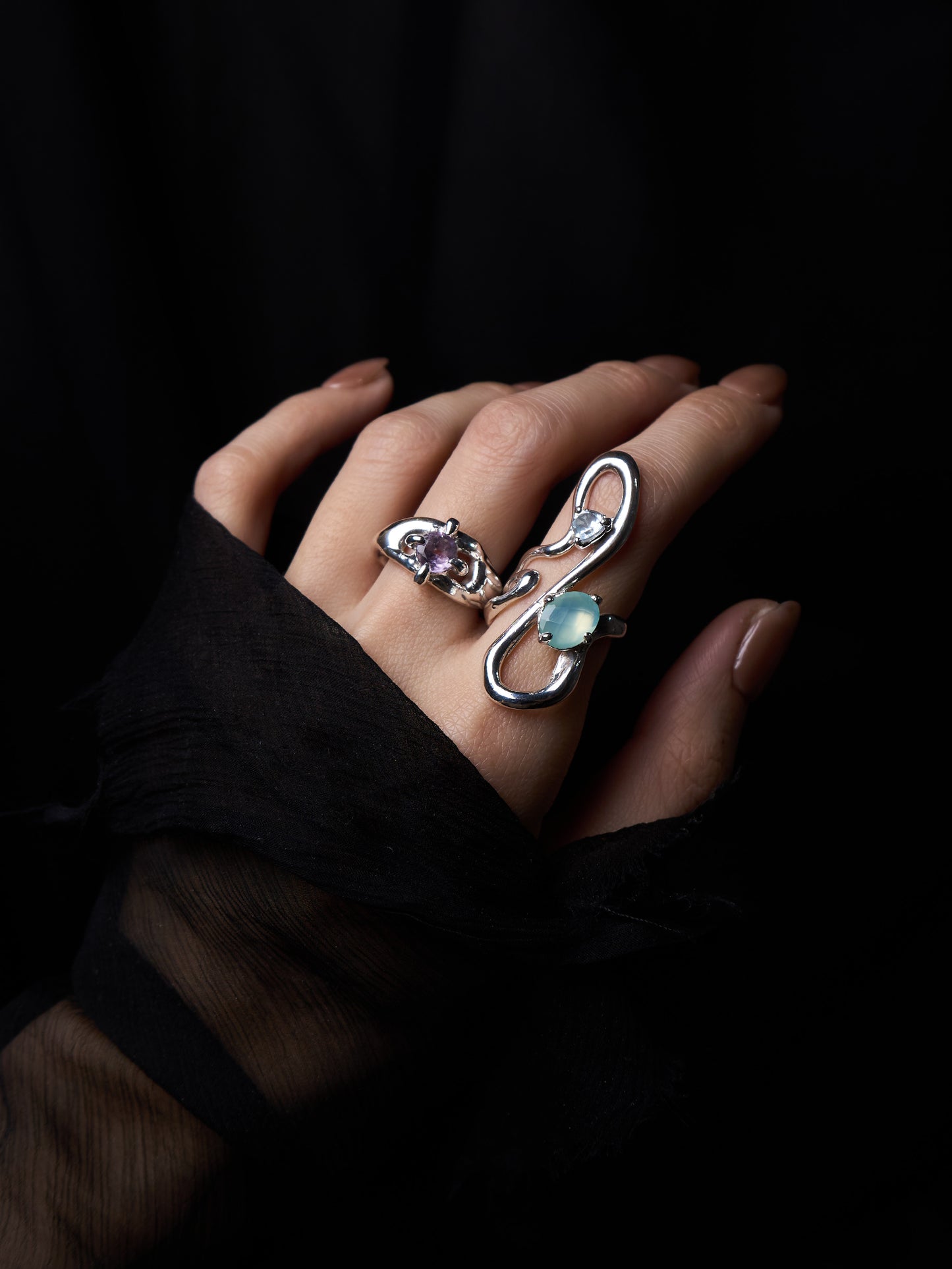 pink amethyst ring - 6