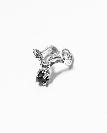 black gem ring - 5 open