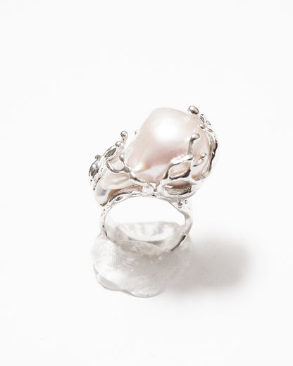 White Baroque Ring - 6