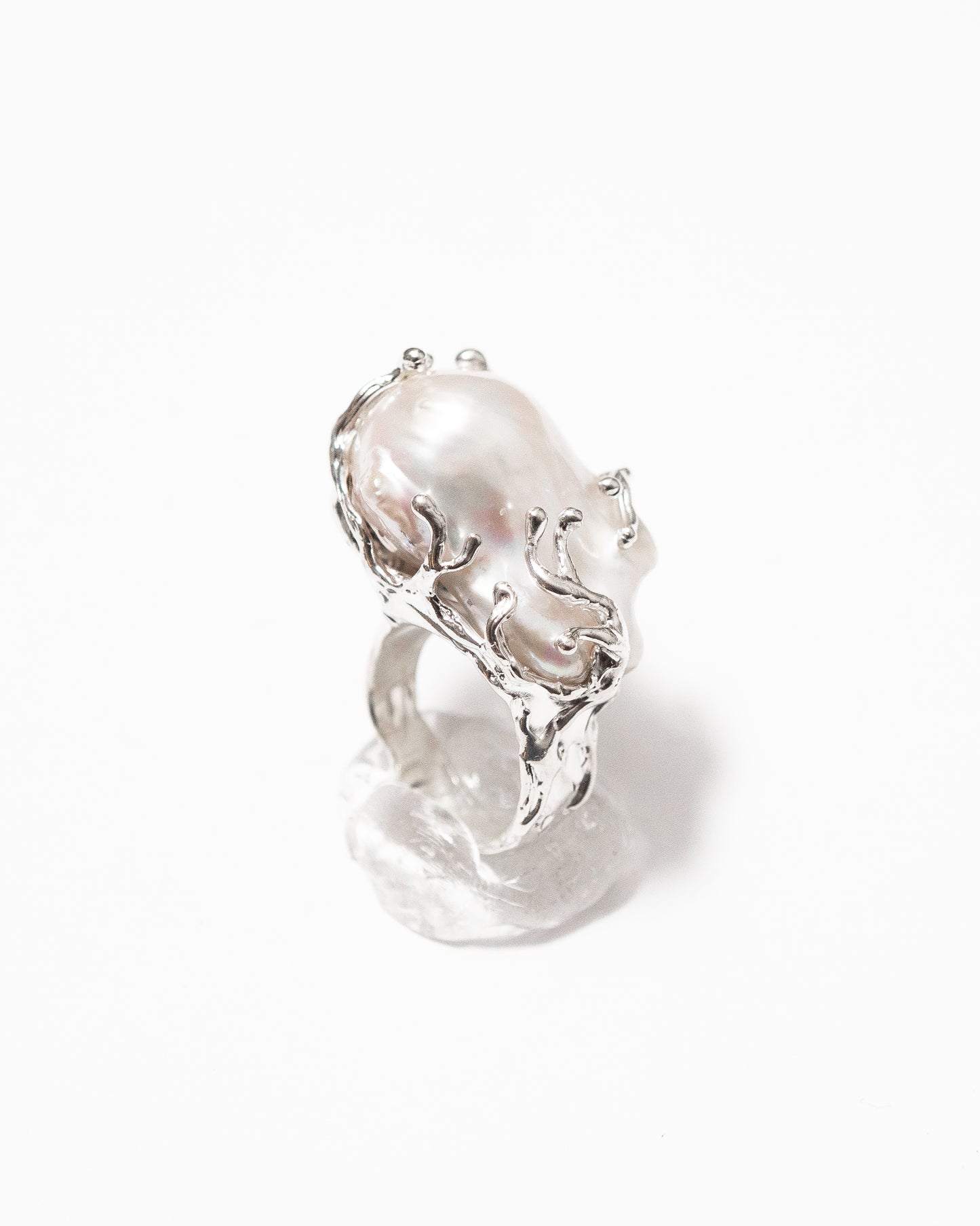 White Baroque Ring - 6