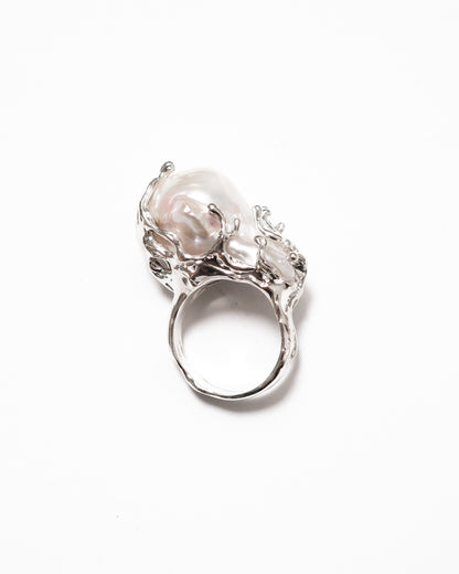 White Baroque Ring - 6