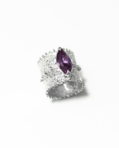 Lace ring with Amethyst - 7