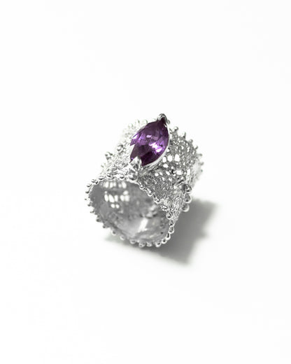 Lace ring with Amethyst - 7