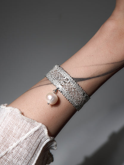 Lace Pearl Bangle