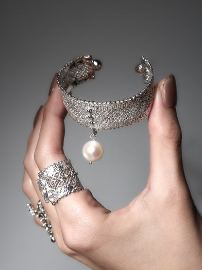 Lace Pearl Bangle