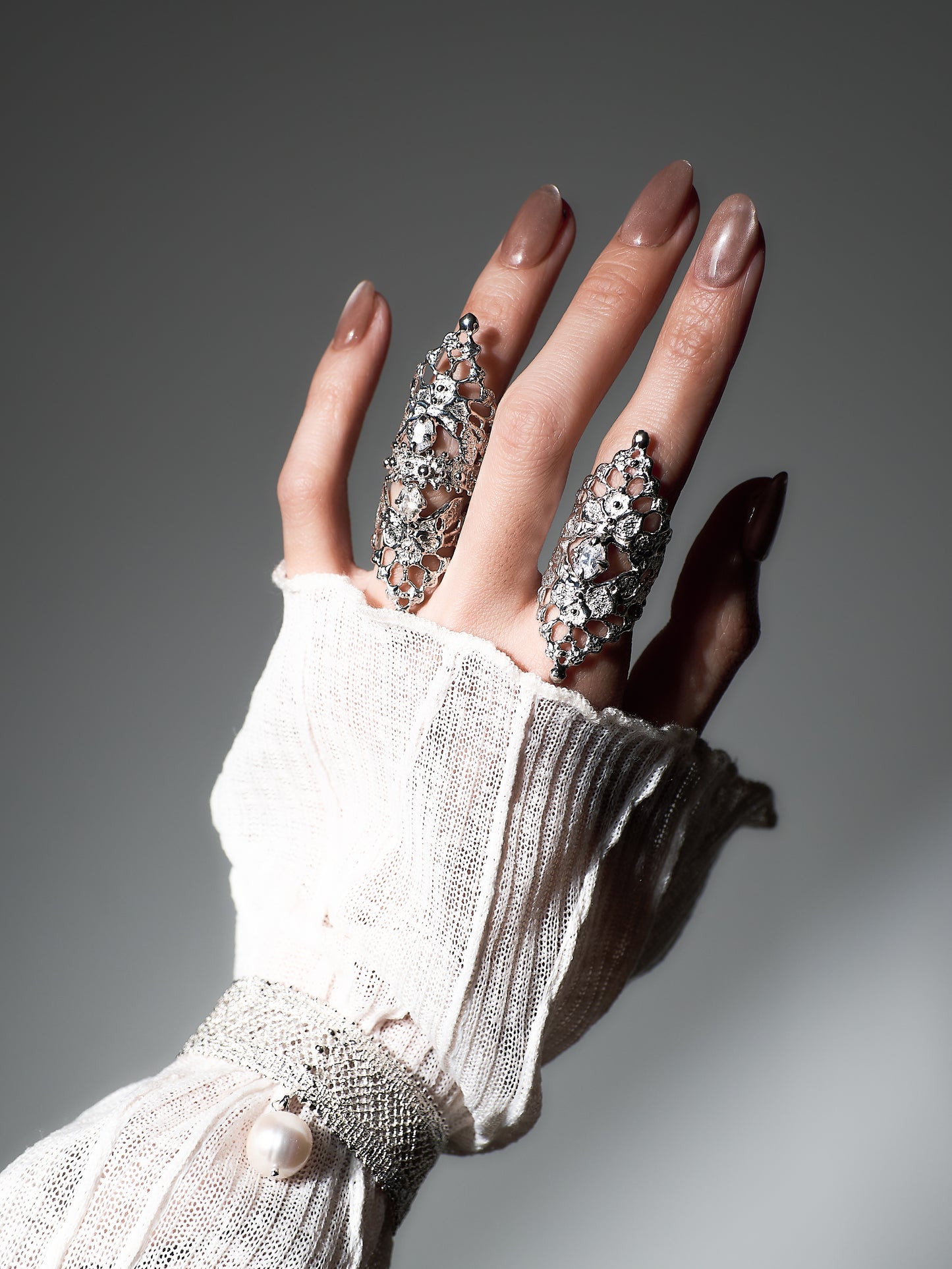Twin Gem Lace ring