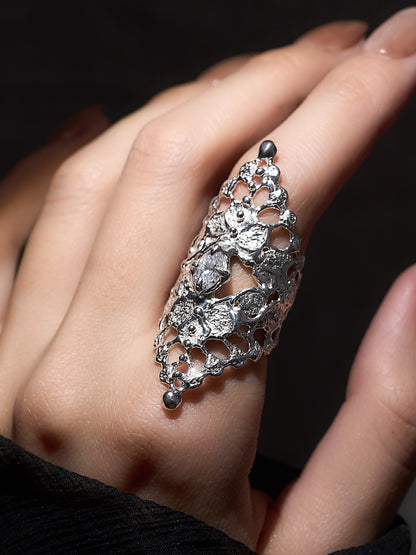 Twin Gem Lace ring