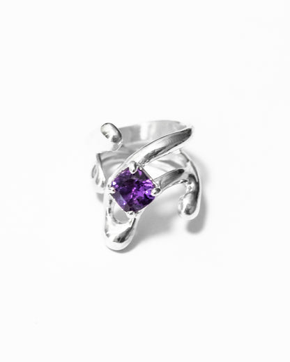 Fluid Amethyst Ring - 5 Open