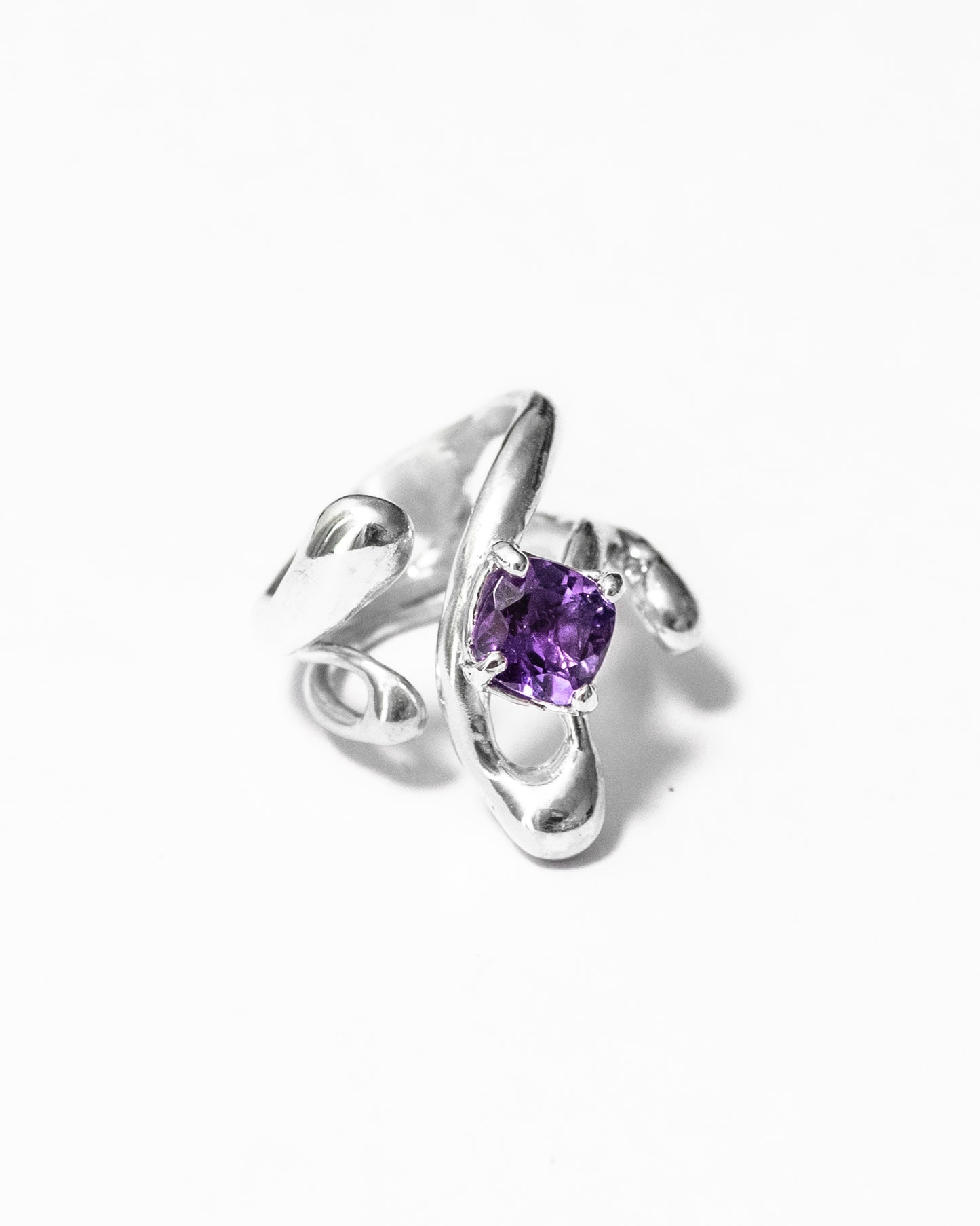 Fluid Amethyst Ring - 5 Open