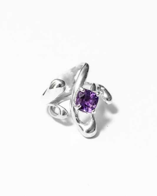 Fluid Amethyst Ring - 5 Open