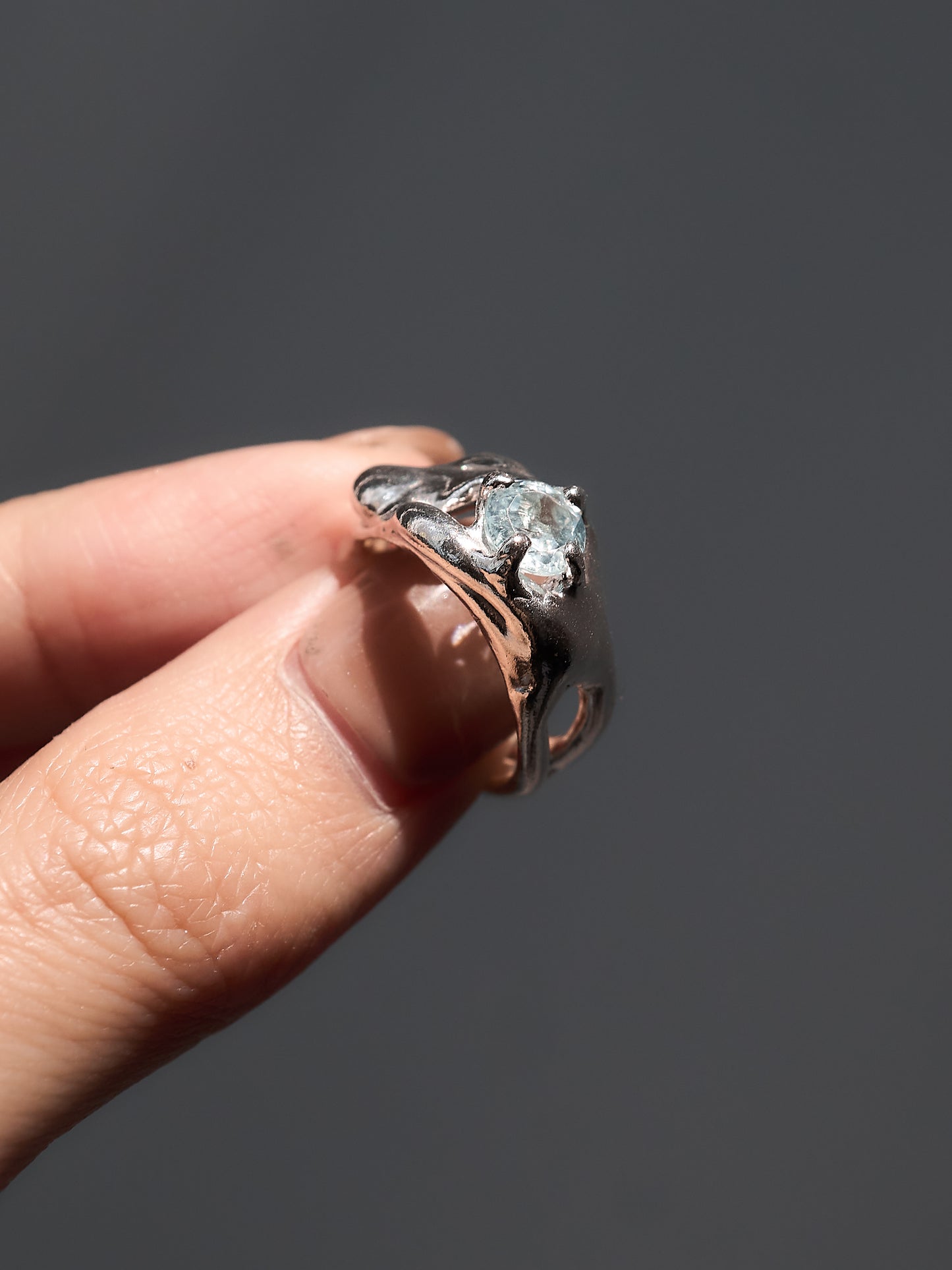 Fluid Aquamarine ring- 5.5