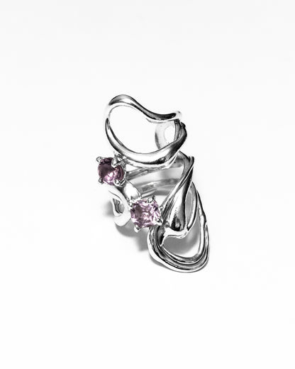Fluid double amethyst Ring - 6