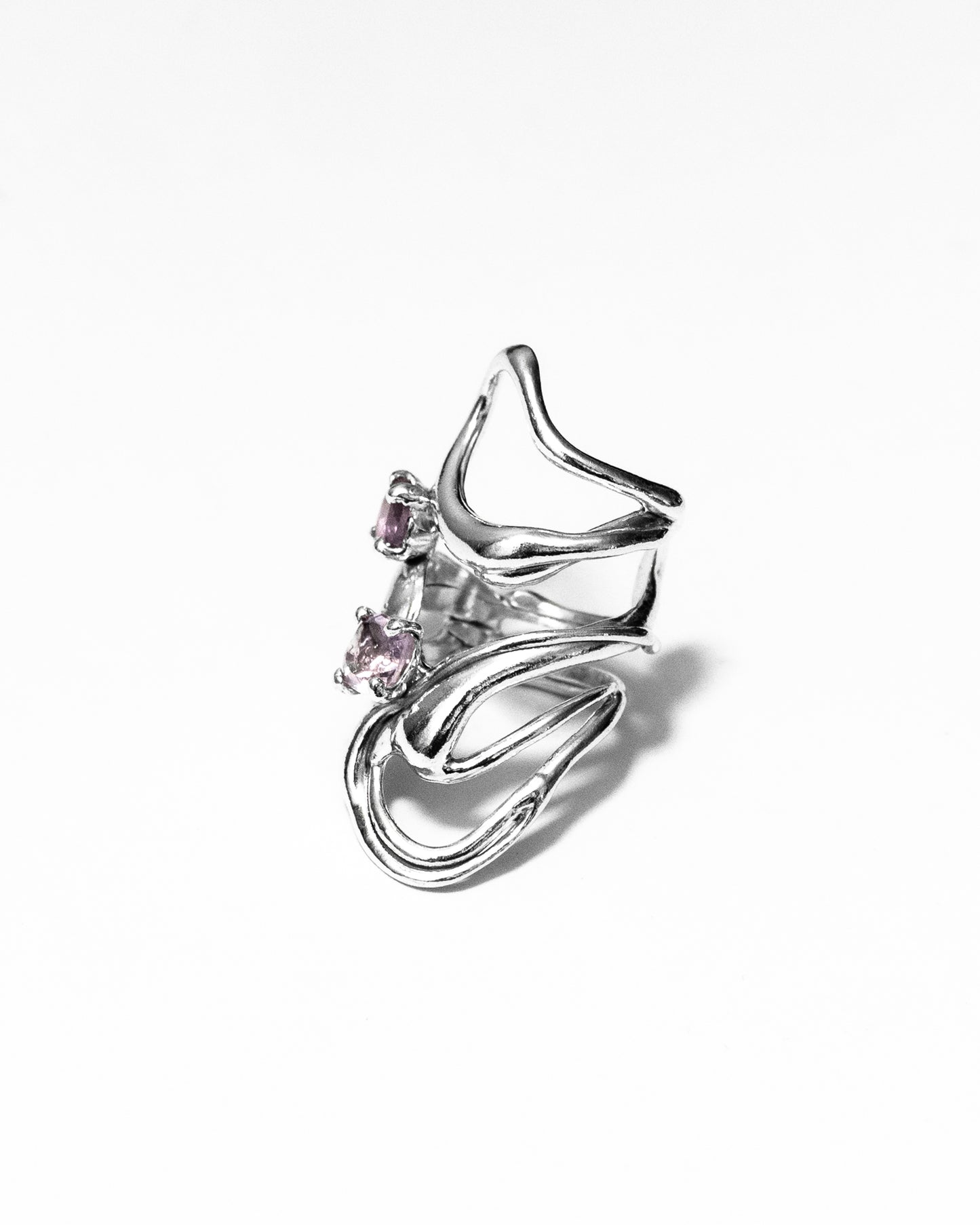 Fluid double amethyst Ring - 6