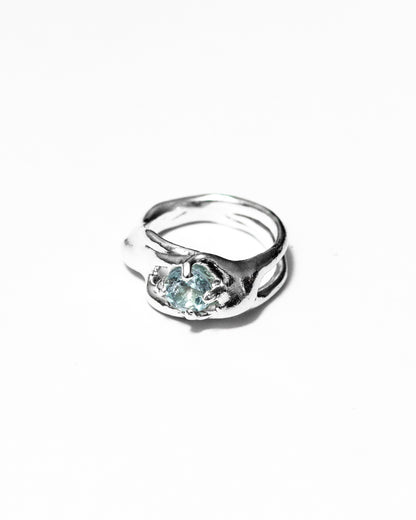 Fluid Aquamarine ring- 5.5
