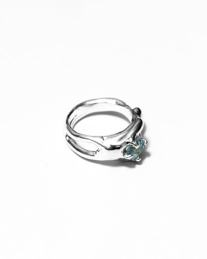 Fluid Aquamarine ring- 5.5