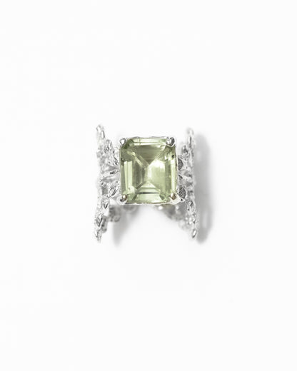 lace ring with Prasiolite