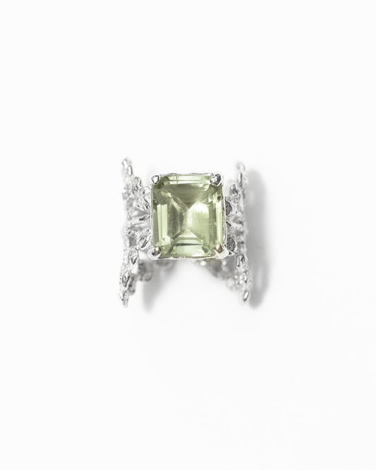 lace ring with Prasiolite