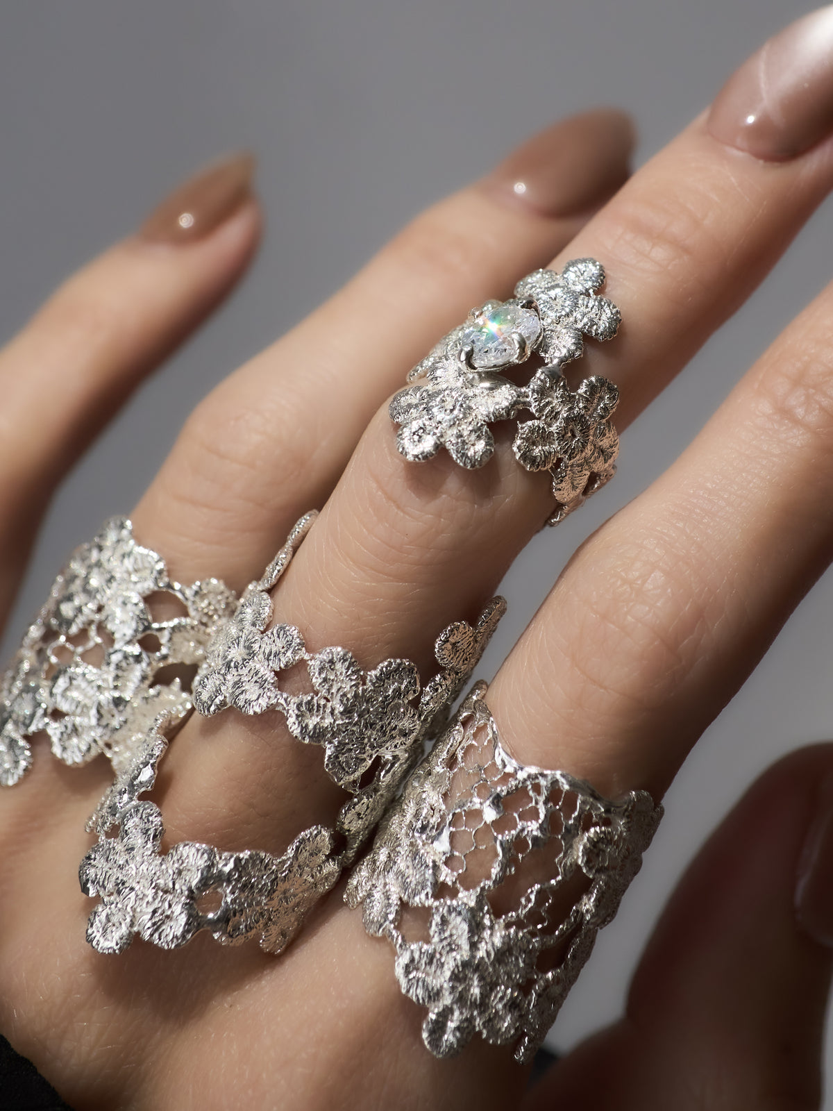 cluster floral Lace Ring
