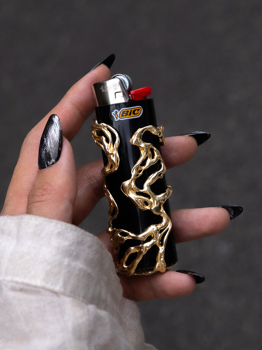 Molten Brass sculpture - Lighter case