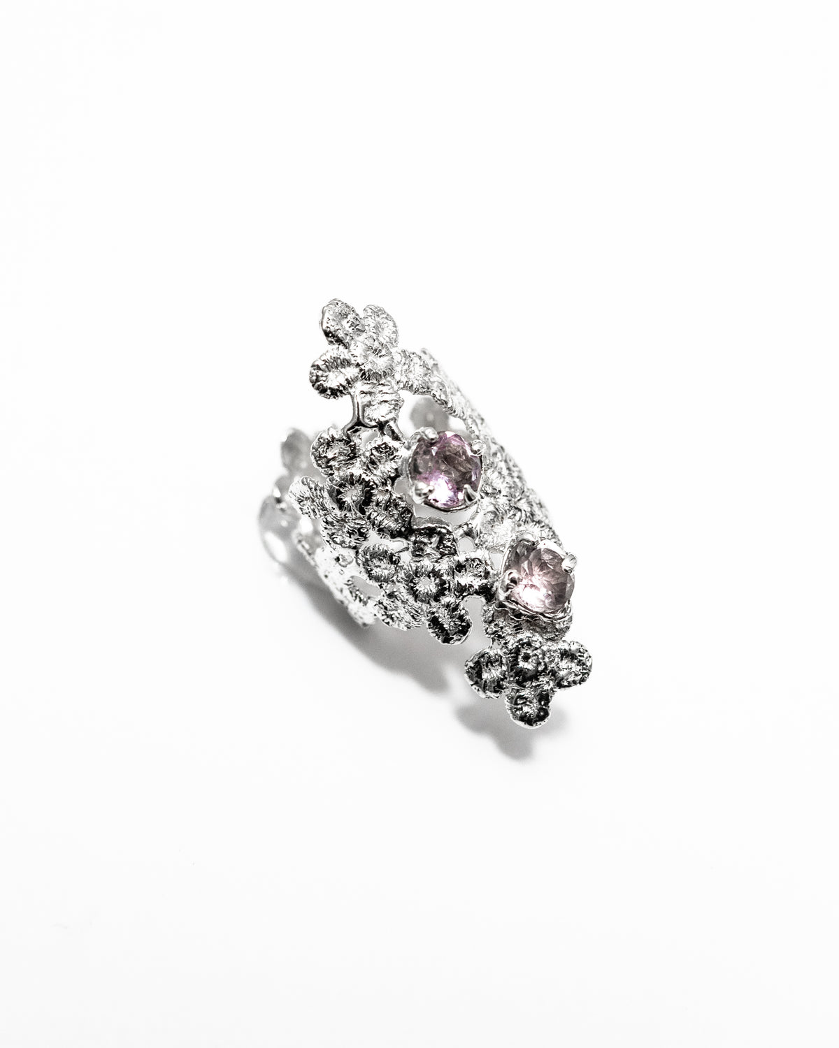 cluster floral Lace Ring blue-6.5