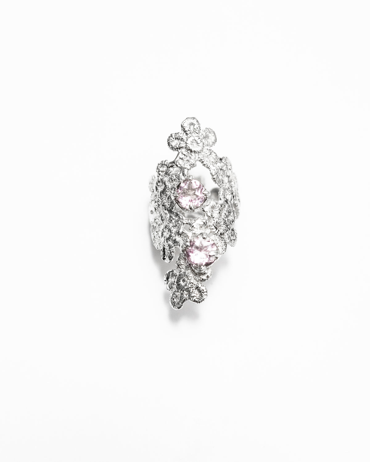 cluster floral Lace Ring blue-6.5