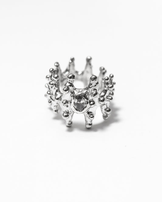 Crown Ring with Gem