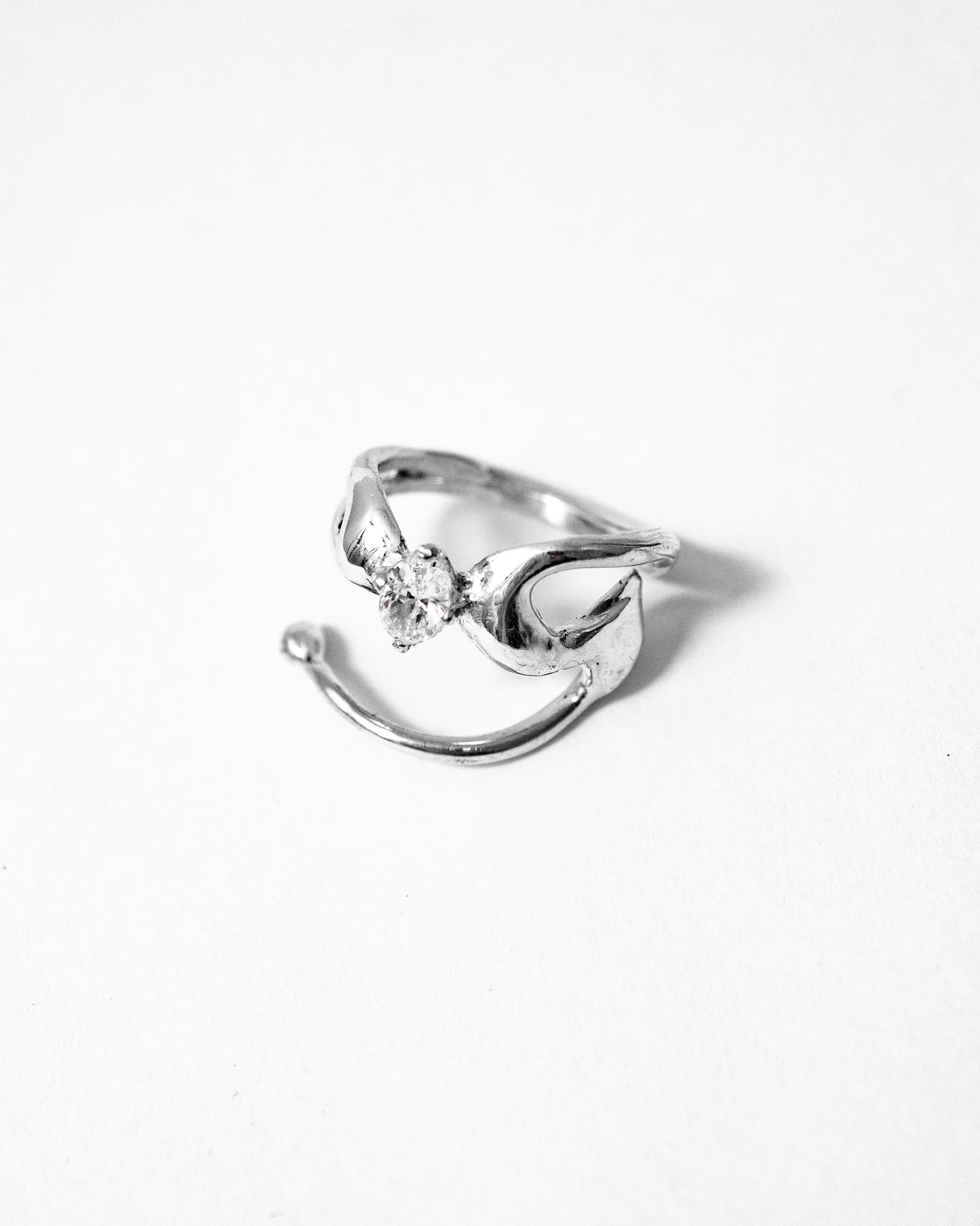 Fluid Ring with Gem