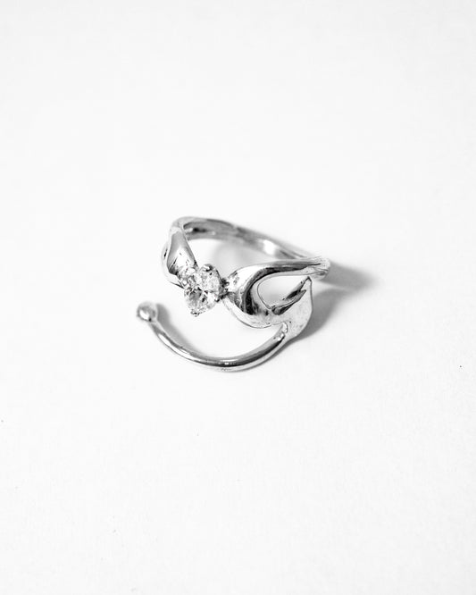 Fluid Ring with Gem