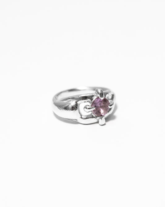 pink amethyst ring - 6