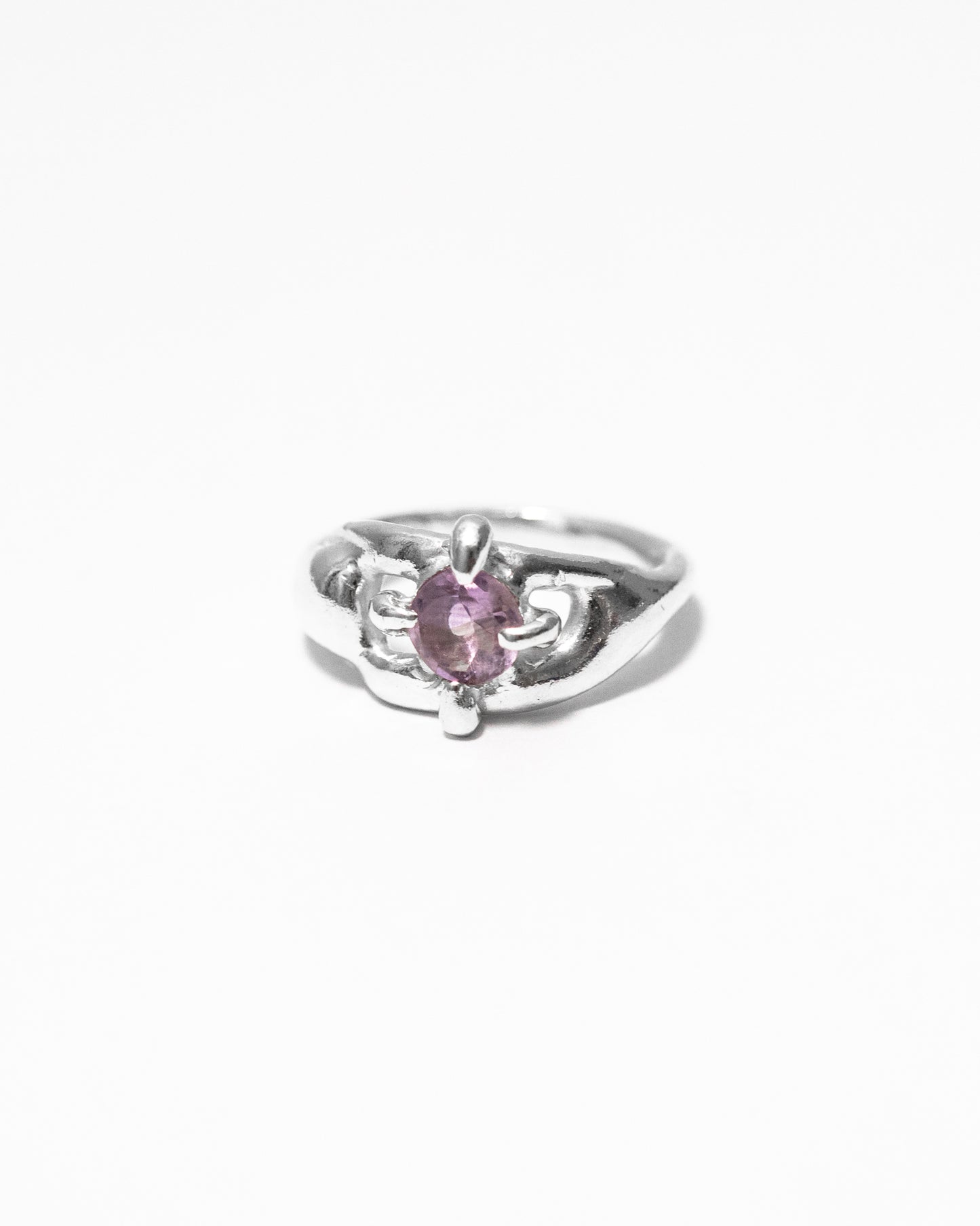 pink amethyst ring - 6